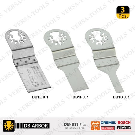 VERSA TOOL Stainless steel 10, 20, & 30mm (DB1E1F1G), PK 3 DB-K11